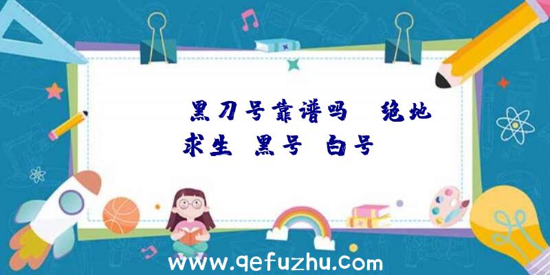 「pubg黑刀号靠谱吗」|绝地求生